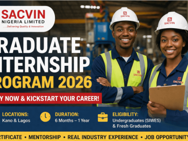 Sacvin Nigeria Limited Graduate Internship Program
